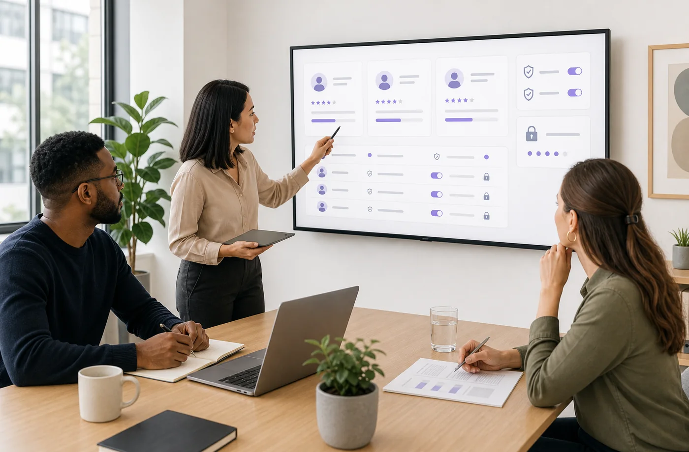 Secure recruitment workspace with protected interview data