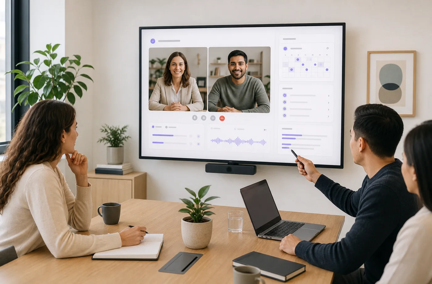 Remote video interview between recruiter and candidate
