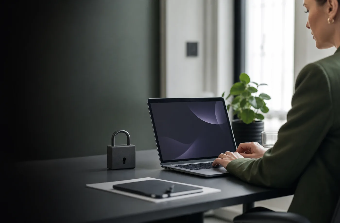 Recruiter reviewing candidate records on a secure recruitment platform